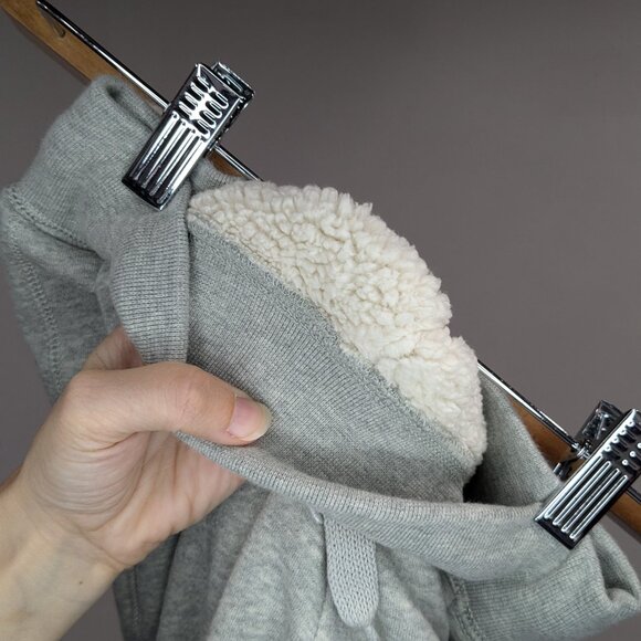 *3/$10* Gap Sherpa-Lined Joggers Heathered Grey Size Small - Picture 4 of 4